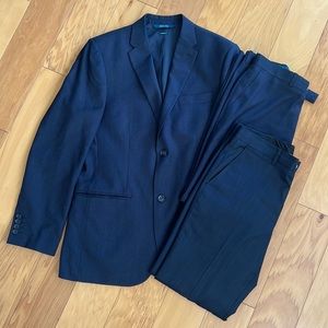 Navy Perry Ellis 42R Blazer and 32x32 Pants Suit Set
